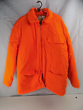 Vintage Hunters Friend Orange Insulated Hunting Jacket Quilt Lined Work Coat