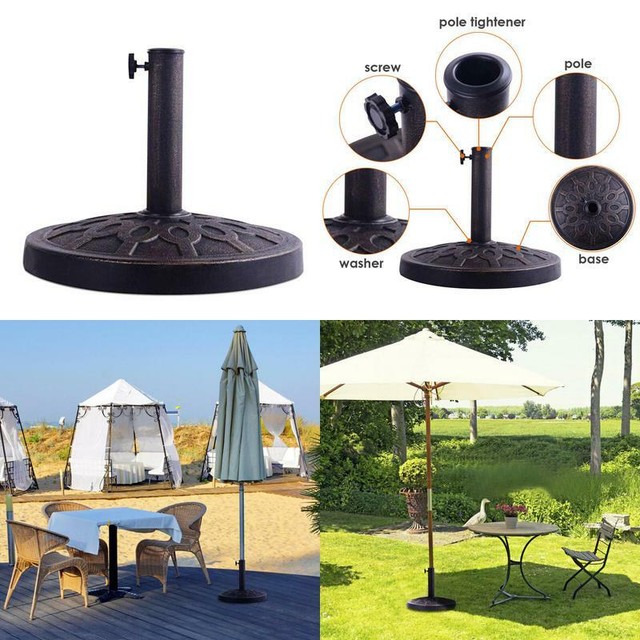 Oakland Living 4218 Us28 Ab 18 In Basket Weave Umbrella Base For Sale Online Ebay