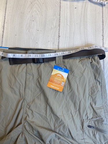 Columbia Kestrel Trail Cargo Shorts Belted 10" Inseam Omni Shade Mens Beige 42 - Picture 4 of 10