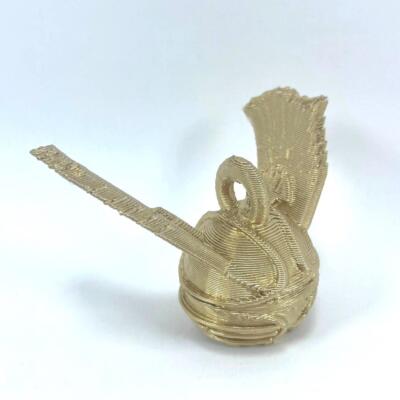 Goldener Schnatz Christbaumkugel Dekoration Ornament für Weihnachten Xmas Noel