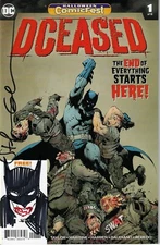 DCeased 1 Comicfest Color Variant, Stefano Gaudiano Remarked Original Sketch COA