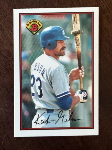 1989 Bowman Tiffany 351 Kirk Gibson Dodgers NM/Mint