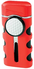 Red Matte Vector Caddie Single Flame Jet Torch Cigar Butane Lighter - 9312