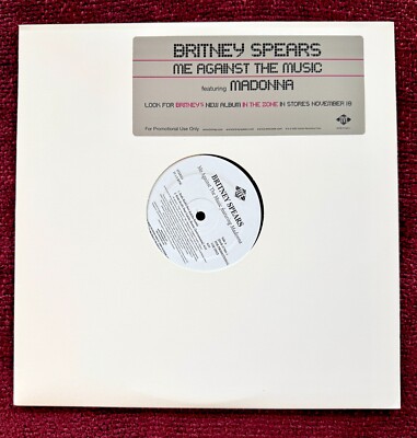 MADONNA ME AGAINST THE MUSIC DUET BRITNEY SPEARS REMIX PROMO RECORD HYP STICKER