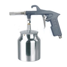 1 Sliver Sand Blasting Air Gun With 750cc Pot Container 5.0mm Nozzle New