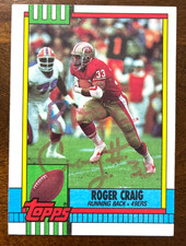 1990 Topps ROGER CRAIG Autographed Football Card #12 49ers HOF