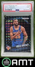 Mikal Bridges PSA 9 2024-25 Panini Prizm Black 1/1 Black Finite Knicks 7812