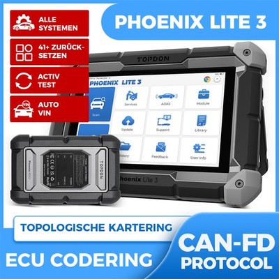 TOPDON Phoenix Lite 3 Kfz Diagnosegerät OBD2 Scanner Topologie CAN-FD Codierung