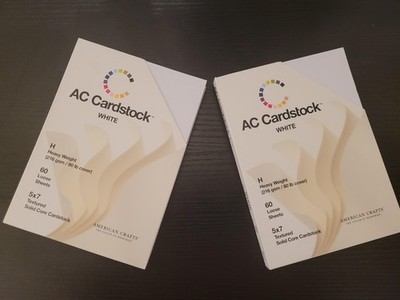 2-Pack Bundle   American Crafts White Heavyweight Cardstock (5x7)  60 sheets