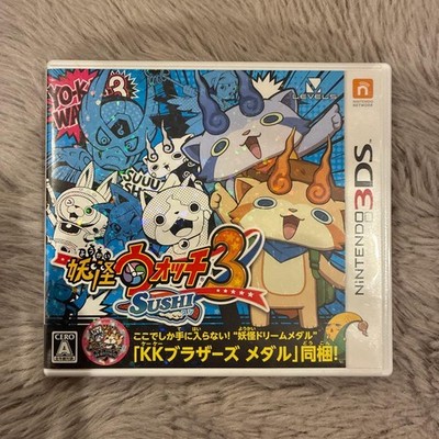 Yo kai Watch 3 Sushi Nintendo 3DS Game Time Capsule Edition Rare Authentic