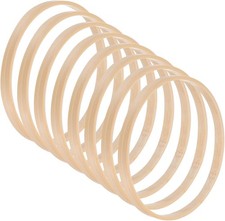 8 Pack 5 Inch Bamboo Floral Hoop Rings for DIY Wreaths and Crafts