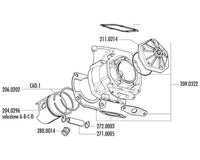 Kolbenkit POLINI 154ccm 60mm (C) für Rotax Typ 122-123 Motor