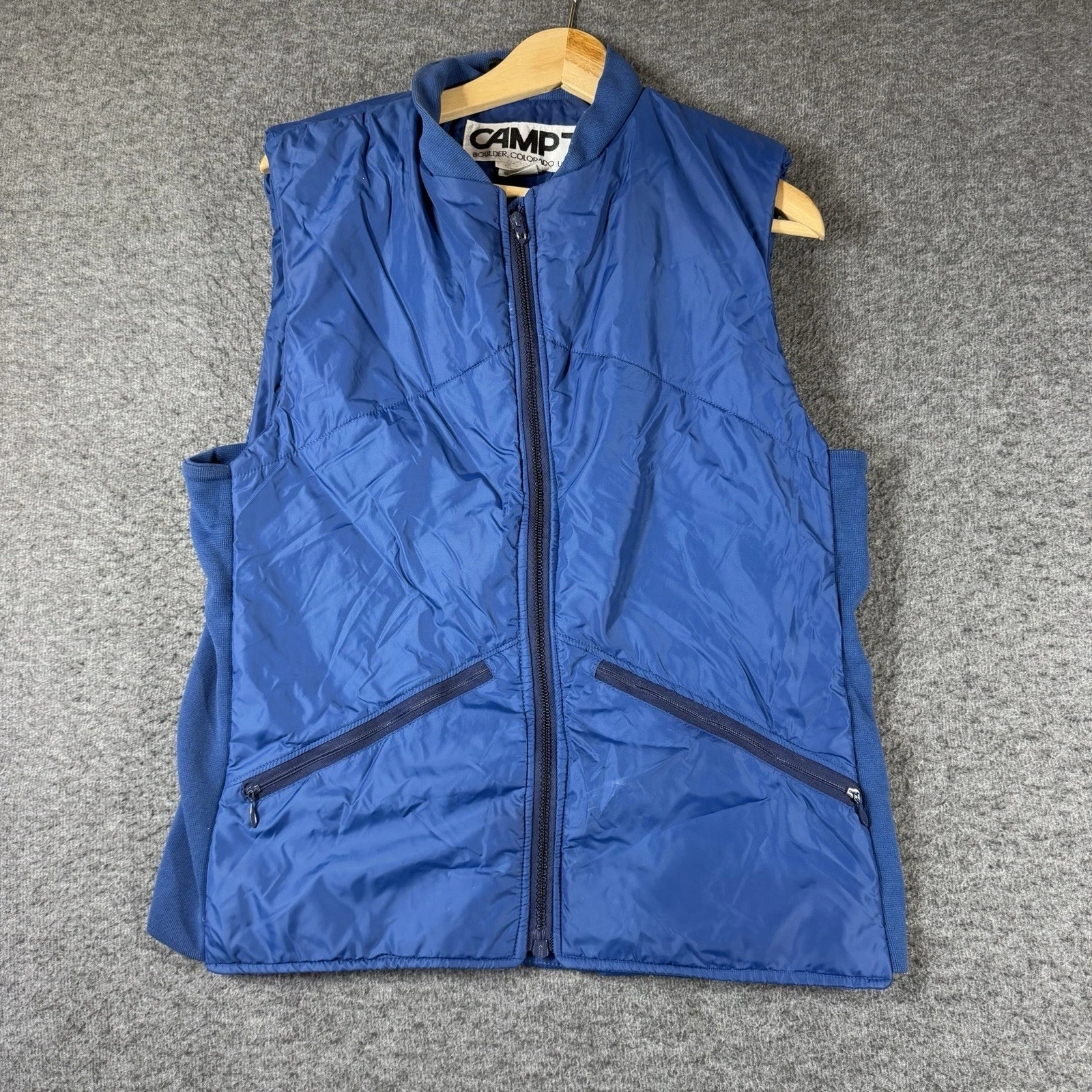 Camp 7 Vest Nylon Puffer Mens XL Blue Snap Button Gorpcore Outdoors
Opens in a new window or tab