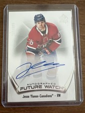 2021-22 UPPER DECK SP AUTHENTIC FUTURE WATCH AUTO ROOKIE RC #134 JESSE YLONEN