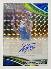2025 TOPPS CHROME TENNIS LINDA FRUHVIRTOVA #132/150 BLUE REFRACTOR AUTO 