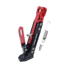 Universal Motorcycle Adjustable Kickstand Side Support Parking Stand Red