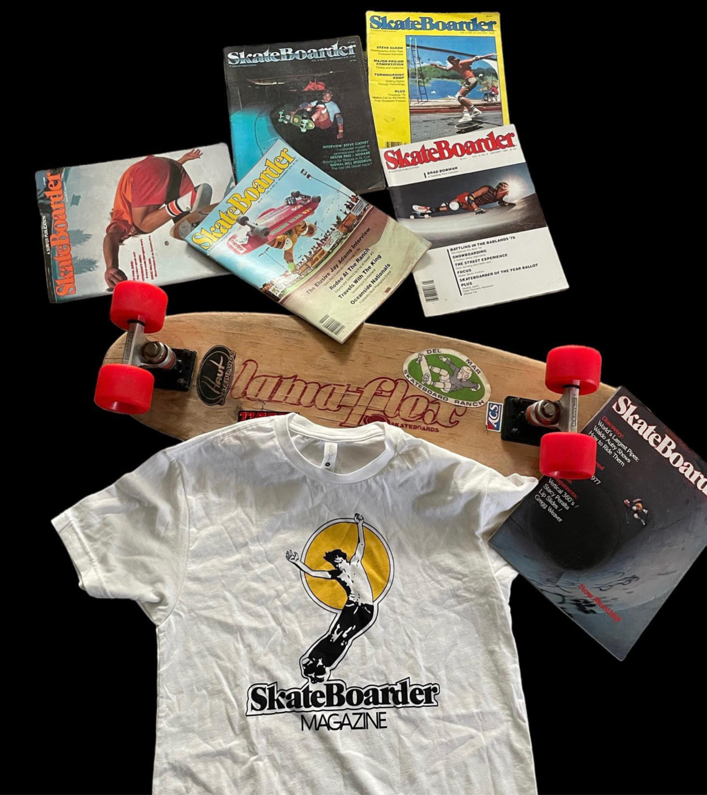 SKATEBOARDER MAGAZINE  t-shirt    Dogtown skateboard  vtg Santa Cruz skateboard