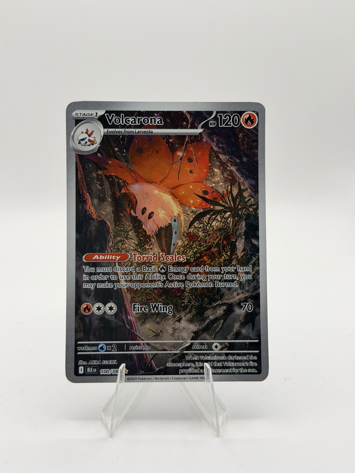 Volcarona 100/086 Black Bolt Illustration Rare Pokemon TCG