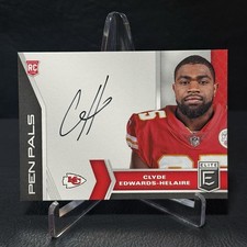 Clyde Edwards-Helaire 2020 Panini Donruss Elite Pen Pals #PP5 On Card Auto RC