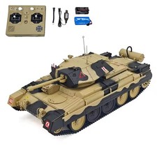 US Stock 1/16 RC Military Tank CoolBank Crusader MK III 360°Turret Smoke Sound