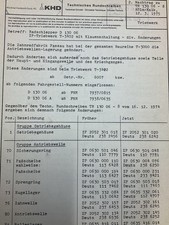 Techn. Rundschreiben Triebwerk, KHD Deutz Schlepper 13006, Original von 1975