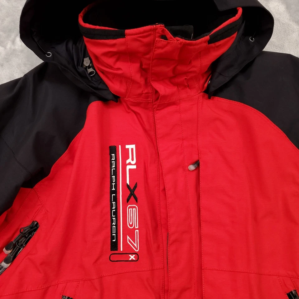 Chaqueta RLX Ralph Lauren Para Hombre Mediana Roja 67 RLX67 Primaloft Abrigo de Esquí con Capucha Foto 2 de 4