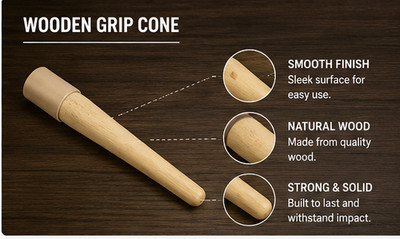 Cricket Bat Grip Cone Wooden & Plastic Applicator Tool-Free Shipping
