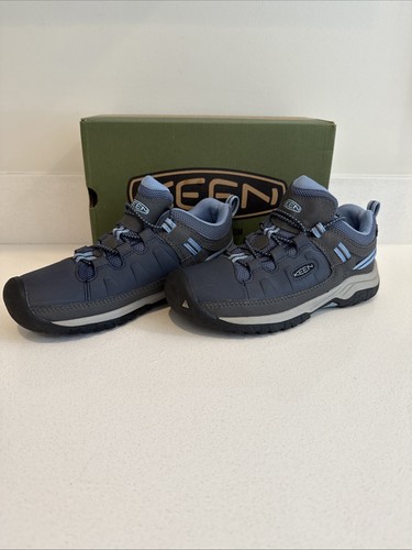 Keen Jungen blau Targhee niedrig wasserdicht Wandern Sneaker Größe 3