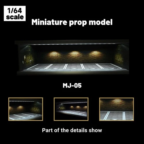 1/43 Diorama Auto Garage Modell Beleuchtung Stadt Parkplatz Szene Display Modell - Bild 32 von 42