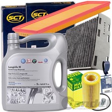 FILTERSET+5L ORIGINAL VW LL3 ÖL 2.0 TFSI passend für PASSAT 3C GOLF 5 6 AUDI A3