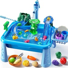 Water Table Play Sink Toy for Kids 2 3 4 5 6 Years Old - Outdoor Kitchen with...