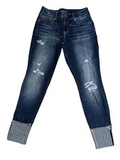 Maurices Distressed Cropped Cuffed Jeans Women  s Size Medium Regular
