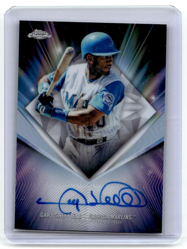 Gary Sheffield 2026 Topps Chrome 75th Diamond Autograph Card #75D-GS