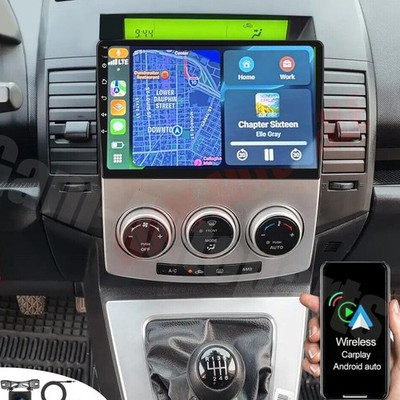 9'' Android 14.0 Autoradio GPS Navi WIFI FM RDS Stereo Für Mazda 5 CR19 2005-2010