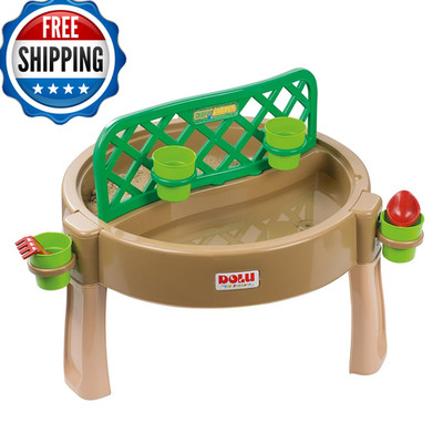 Dolu 4-In-1 Activity Table Gardening Sand Water Creativity - Brown Green - Play