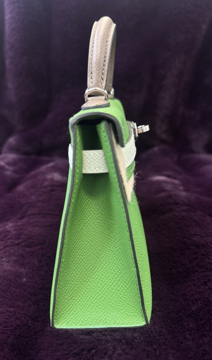 Hermès Kelly Mini II Tri-Color Vert Yucca – Vert Fizz – Etoupe