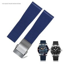 22mm 24mm Geflochtene Kautschuk Uhrenarmband Für Breitling AVENGER Challenger#DE