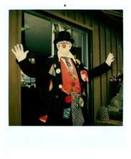 80s Creepy Clown Red Nose Vintage Photo Polaroid California