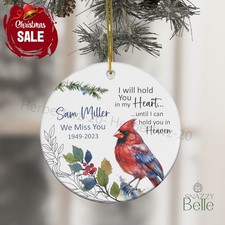 Personalized Cardinal Memorial Ornament, Loss of Loved One, Bereavement Gift,...