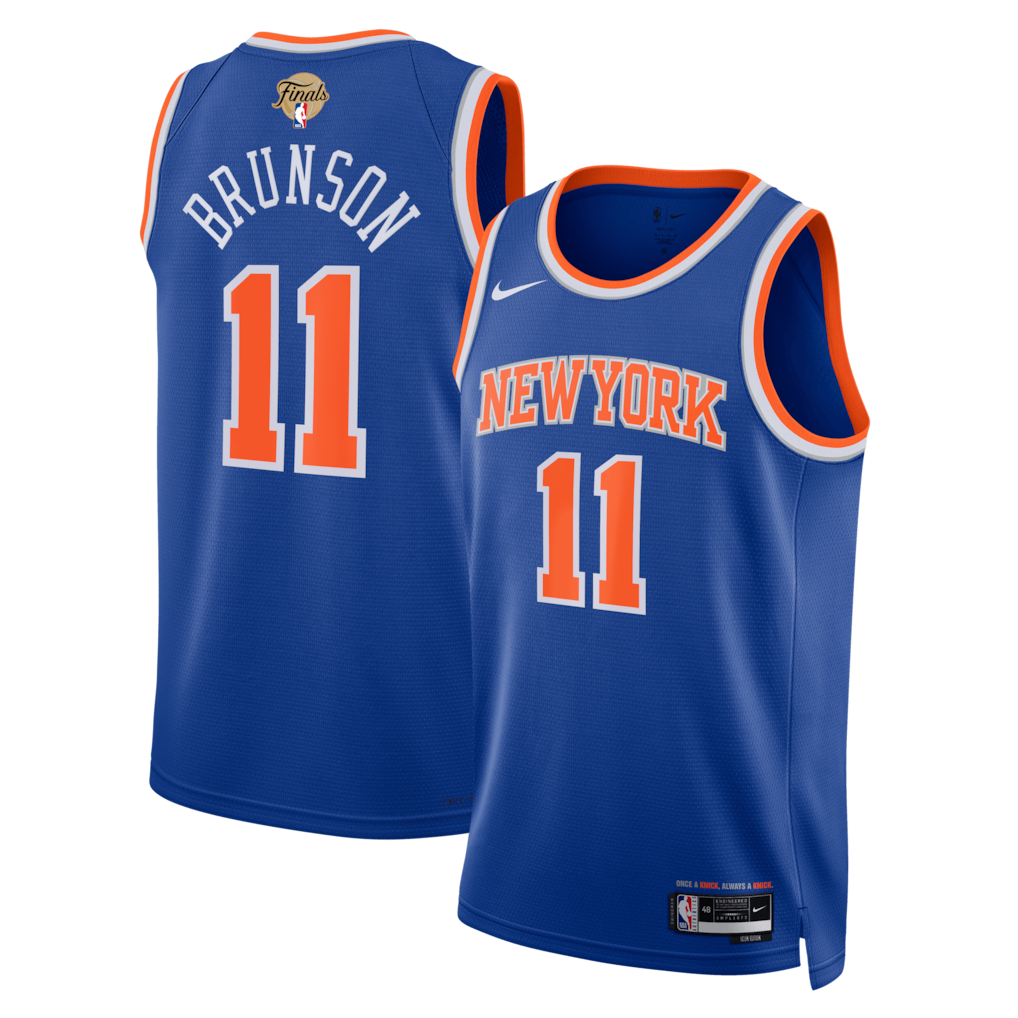 New York Knicks Jalen Brunson Nike 2026 NBA Finals Patch Swingman