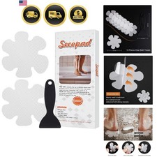24PCS Bathtub Stickers Non-Slip, Safety Shower Treads Adhesive Appliques wit...