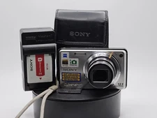 Sony Cyber-shot DSC-W290 12.1MP Silver Digital Camera Tested And Working