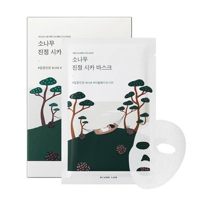 [ROUND LAB] Pine Calming Cica Sheet Mask 10ea/Koreanische Kosmetik, Kbeauty