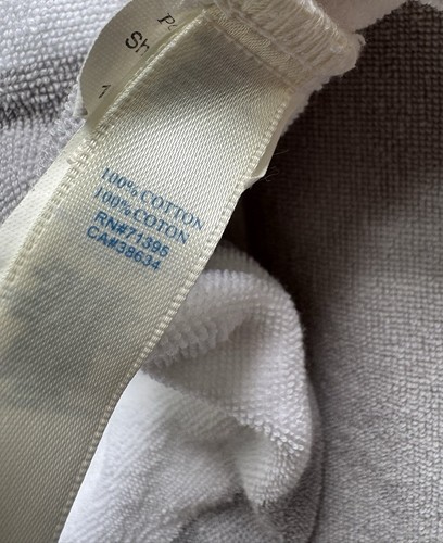 SZ 8-10 Pottery Barn Kids Striped Cotton Unisex Hooded Towel Swim Terry Cover Up - Picture 5 of 9