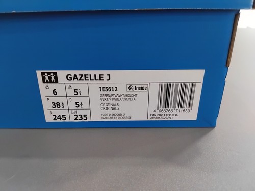 ADIDAS ORIGINALS GAZELLE INDOOR JUNIOR UNISEX UK 5.5 BRAND NEW✅ - Picture 9 of 10