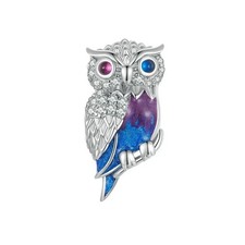 Magic Owl Charm Bead Bird Animal Genuine 925 Sterling Silver   