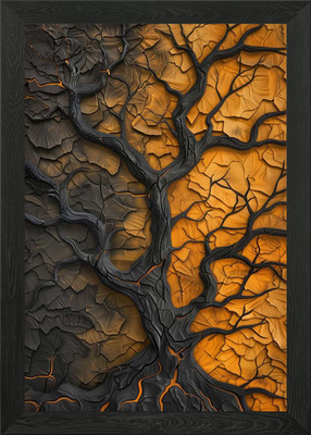 Das Baumrelief gerahmtes Wandbild Poster Leinwanddruck Bild