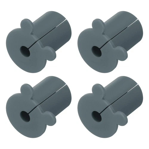 4Pcs Wall Grommets for Cables 1 Inch Silicone Cable Wall with 8mm Hole, Grey