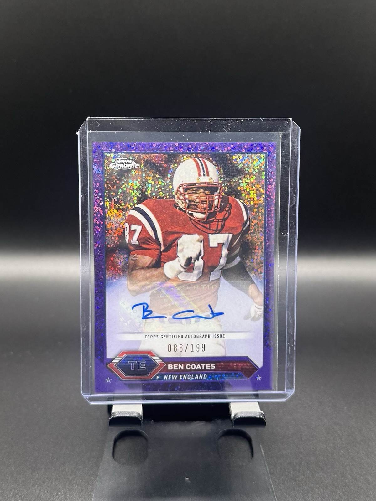 BEN COATES 2023 TOPPS CHROME COMPOSITE purple speckle AUTO /199 #TCA-BC