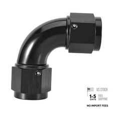 Female to Female Swivel Coupler Union Fitting Adapter Aluminum 8AN 90 Degree